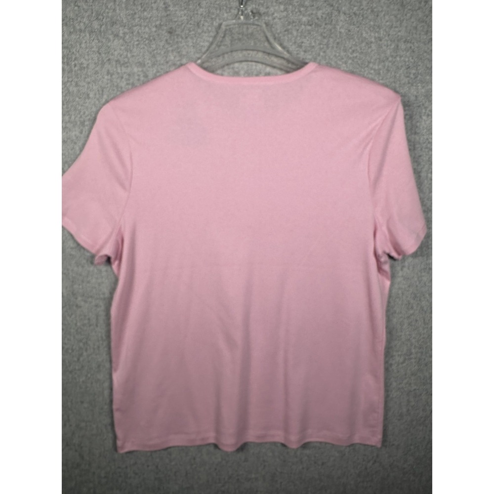 NWT Jones New York Sport XXL Women Top Pink Tee Short Sleeve Basic Solid Cotton - Picture 10 of 11